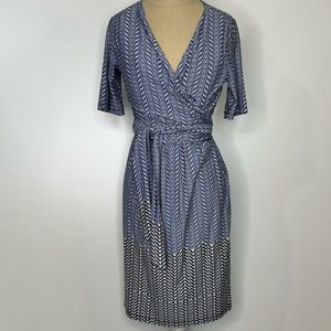 Seraphine Blue geo print maternity/ nursing dress 2